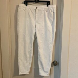 Talbots White Cropped Ankle Pants
